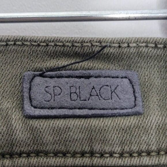 SP Black Label Olive Green Skinny Jeans Size 28 With Distressed Detail - Picture 8 of 13